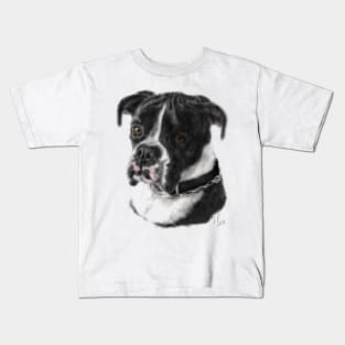 Boxer with a Silver Chain Kids T-Shirt